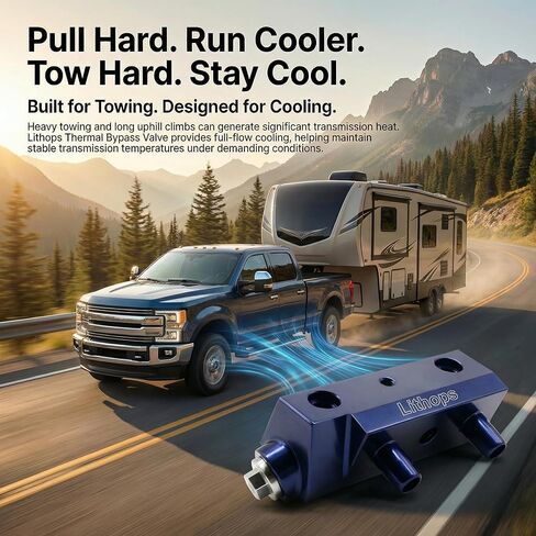 Transmission Thermal Bypass Valve for GM 6L80 6 Speed Automatic – Heavy Duty Cooling for Towing & Hauling Compatible 2014–2018 Silverado Sierra 1500 Tahoe Yukon Escalade 5.3L 6.2L 4.3L / 125068000 in Saudi Arabia