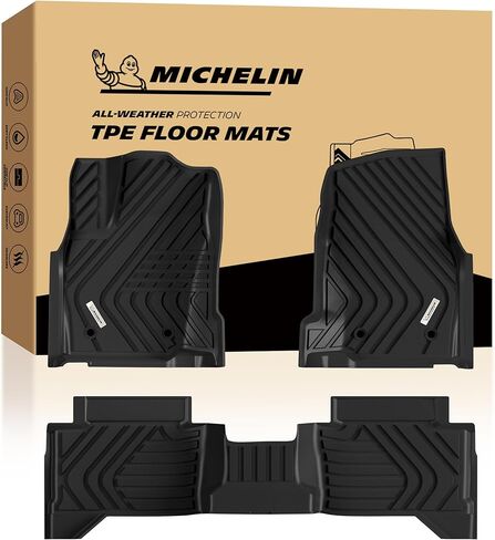 Michelin Floor Mats, All-Weather TPE Custom Fit Liner for 2024-2026 Toyota Tacoma Double Cab Auto Trans, Fit Gas Only, Premier in Saudi Arabia