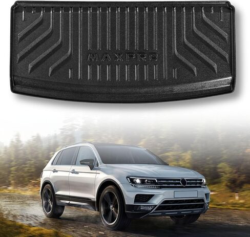 سجادات أرضية Premium MAXPRO لـ 2019-2024 Volkswagen Tiguan الصف الأول والثاني مجموعة كاملة لجميع الأحوال الجوية حصيرة مقاومة للماء TPE بطانة أرضية مخصصة تناسب الحصير السيارات Volkswagen Tiguan Accessories Car Mat SUV in Kuwait