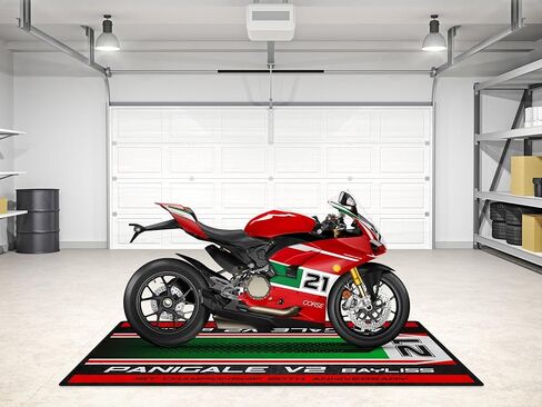 Parking Mat for V2 Bayliss Motorcycle Model, Display and Pit Mat, Washable Non-Slip Garage and Showroom Floor Carpet (Size 1 : 86.6 x 39.4/220 x 100 cm) in Saudi Arabia