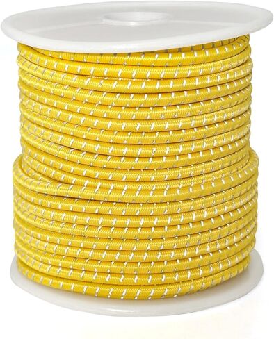 Reflective Elastic Cord String - Glow in Dark Shock Cord 0.1 Inch (2.5mm) Round Bungee Rope, 240 Feet for Beads, DIY Bracelets, Crafts,Shoe Laces, Sewing, Camping, Hiking (Multi-Color 40 Yards) in Saudi Arabia