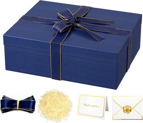 JOYIT Pink Gift Box 16.5''x13''x5.5'' - Large Gift Boxes with Lid for Presents Packaging, Birthday, Christmas, Wedding, Anniversary, Big Gift Box with Ribbon, Shred Filler, Card, Wax Seal (Pink) in Saudi Arabia