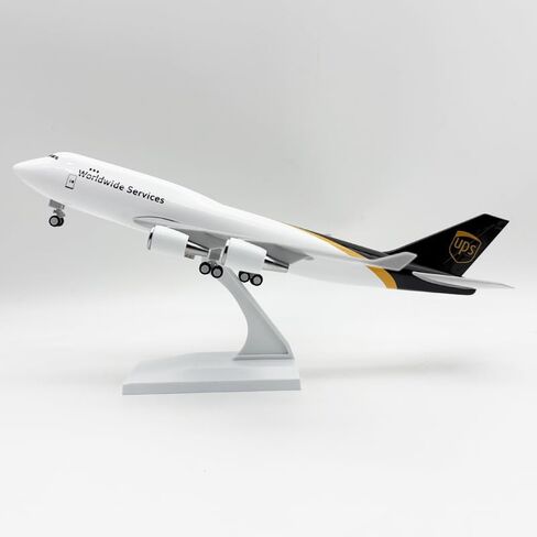 12 بوصة (30 سم) UPS b747 طقم نموذج طائرة من الراتنج نموذج طائرة مع حامل طاولة لهدية عشاق الطيران أو ديكورات العرض in Kuwait