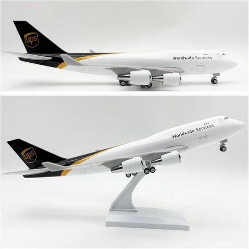 12 بوصة (30 سم) UPS b747 طقم نموذج طائرة من الراتنج نموذج طائرة مع حامل طاولة لهدية عشاق الطيران أو ديكورات العرض in Kuwait