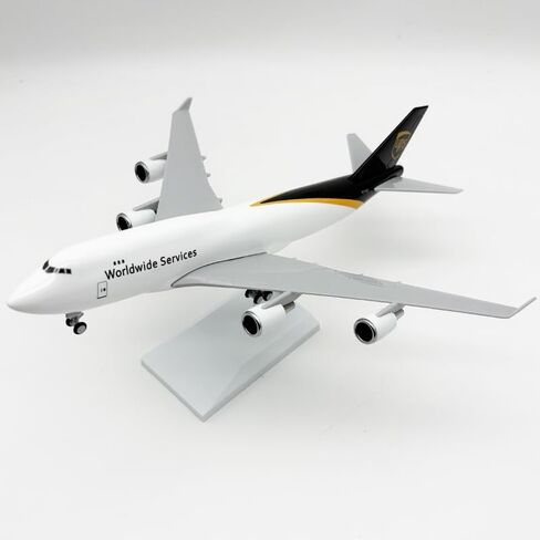 12 بوصة (30 سم) UPS b747 طقم نموذج طائرة من الراتنج نموذج طائرة مع حامل طاولة لهدية عشاق الطيران أو ديكورات العرض in Kuwait