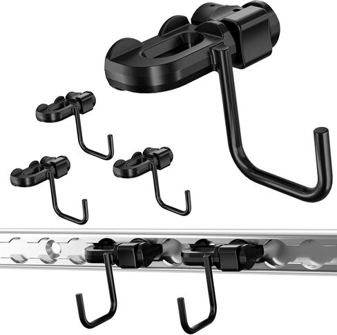 4 قطع L Track U-Hook مزدوج التثبيت لأسفل، قوة كسر 1500 رطل، فولاذ كربوني مع طلاء مقاوم للصدأ، إطلاق سريع، ملحقات مسار L للمقطورة والشاحنة واستخدام المرآب in Kuwait