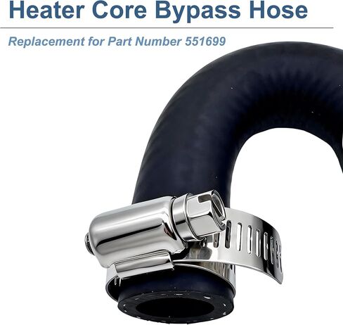 Heater Core Bypass Hose with 2 Clamps for LS and LT Series Engines, 551699 Coolant Crossover U Shape Hose with 5/8 and 3/4 Ends for Engine Cooling System in Saudi Arabia