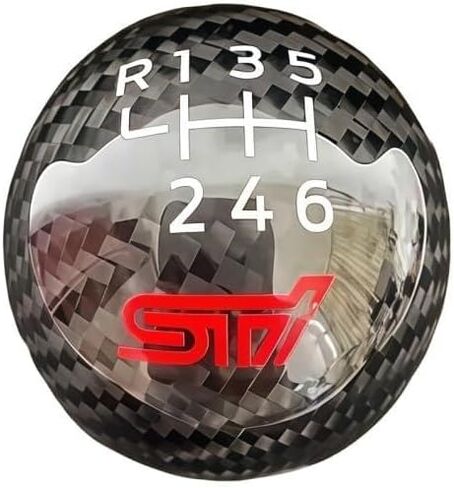 Carbon Fibre Modified Gear Shift Knob 6 Speed Compatible For Toyota GT86 Compatible For Subaru STI BRZ WRX Manual Gearstick Lever Shifter Handball(STI R down) in Saudi Arabia