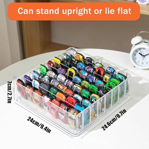 Scale Matchbox Wheels Toy Car Display Case, Acrylic Display Box for 1/64 Scale Matchboxs Toy Cars, Clear Model Car Case Holder Container Shelf in Saudi Arabia
