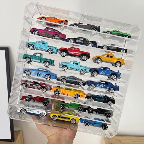 Scale Matchbox Wheels Toy Car Display Case, Acrylic Display Box for 1/64 Scale Matchboxs Toy Cars, Clear Model Car Case Holder Container Shelf in Saudi Arabia