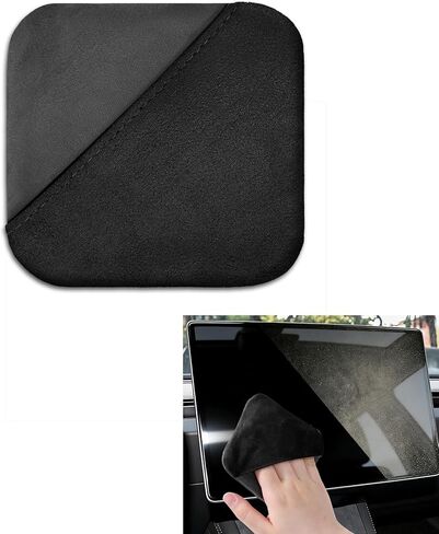 Car Screen Cleaner, Foldable Touch Screen Cleaner Cloth, Microfiber Cleaning Pad Car Cleaning Wipes, Auto Accessories Touchscreen Cleaner Cloths for Vehicles (Rectangle/Grey, 1PCS) in Saudi Arabia