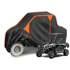 غطاء X AUTOHAUX UTV لـ Kawasaki MULE PRO-MX LE 2019-2025 مقاوم للماء جنبًا إلى جنب غطاء حماية من تخزين المطر في الهواء الطلق 210D-PU أسود 285x153x192 سم/112.2x60.24x75.59in in Kuwait