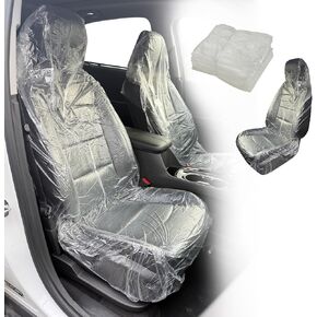 ROCCS 50PCS Disposable Car Seat Covers, Transparent Waterproof Plastic Seat Protector Universal for Airplane Seat, Salon Chairs, Restaurant Seats, Bus Seats & Most Vehicles in Saudi Arabia