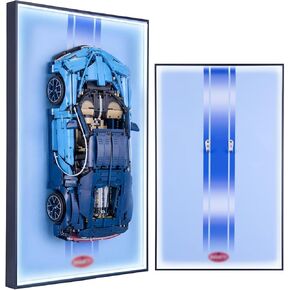 Display Wallboard for Lego Technic 42143 Ferrari Daytona SP3 Race Car, Display Wall Mount with Led Lights, Home Decor Adult Collectibles Wall Mount, Gift for Car Model Collectors(No Car Included) in Saudi Arabia