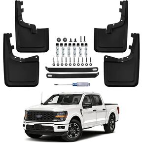 No Drill Mud Flaps for 2021-2026 Ford F-150,Heavy Duty Front & Rear Splash Guards Set for XL/STX/XLT/Lariat/King Ranch/Platinum/Limited/Tremor/Lobo Models,OEM-Style Mud Guards,Not Fit Raptor/Lightning in Saudi Arabia