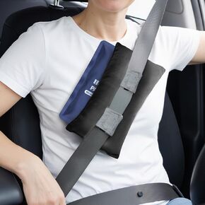 Post Surgery Seat Belt Pillow with Ice Pack, Seatbelt Cushion for Mastectomy, Heart Surgery, C-Section & Hysterectomy Recovery, Chemo Port Protector, Seatbelt Pad with Pocket(Black) in Saudi Arabia