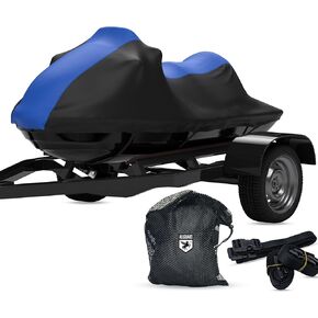 غطاء Max Jet Ski المقاوم للطقس متوافق مع 2015-2026 Yamaha WaveRunner VX/VX Deluxe/VX Cruiser/VX Cruiser HO/VX Limited/VX Limited HO - يتضمن أشرطة مقطورة وحقيبة تخزين in Kuwait