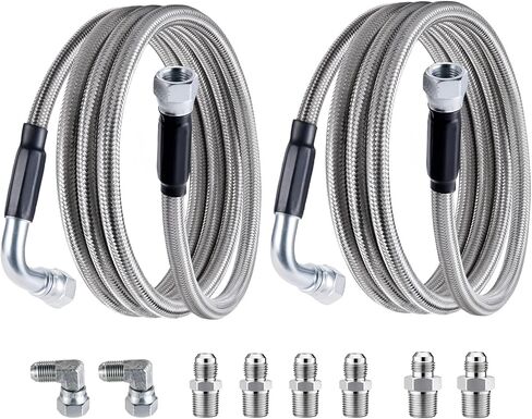 EVIL ENERGY 6AN PTFE Fuel Line Kit 52" Transmission Fluid Oil Cooler Hose Line kit for 4L60 4L60E 4L65E,AN6 Stainless Steel Braided PTFE Fuel Hose Kit for 4L80E TH350 TH400 700R4 Ford C4 C6 4.3FT in Saudi Arabia