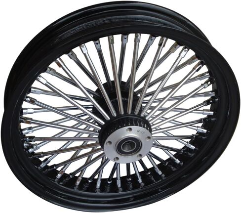 18x3.5 BLACK FAT SPOKE REAR WHEEL HARLEY TOURING FLST 00-07,DYNA 00-07, XL 00-07 37-521 in Saudi Arabia