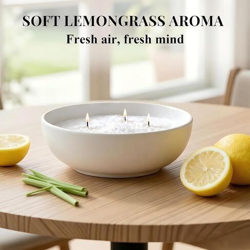 Candle Sand with Wicks, Candle Making Kit, 1.1IB Natural Pearled Candle Wax, Lemongrass Citronella Scented Candle Beads, 1.1IB Refillable Candle Sand kit for Home Decor Outdoor, Mothers Day Gifts in Saudi Arabia