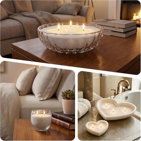 Candle Sand with Wicks, Candle Making Kit, 1.1IB Natural Pearled Candle Wax, Lemongrass Citronella Scented Candle Beads, 1.1IB Refillable Candle Sand kit for Home Decor Outdoor, Mothers Day Gifts in Saudi Arabia