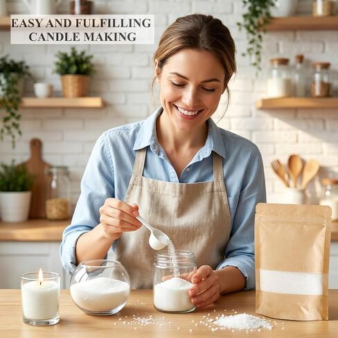 Candle Sand with Wicks, Candle Making Kit, 1.1IB Natural Pearled Candle Wax, Lemongrass Citronella Scented Candle Beads, 1.1IB Refillable Candle Sand kit for Home Decor Outdoor, Mothers Day Gifts in Saudi Arabia