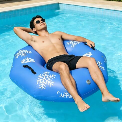 42" Heavy Duty Inflatable River Tube with Stable Octagonal, Heavy-Duty PVC Rafting Floats for Adults, Includes Repair Kit & Storage Bag for Pool, Lake, River (Colors Available) in Saudi Arabia