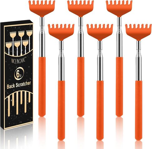 NICEMOVIC 6 Pack Back Scratcher, Mothers Fathers Day Dad Gifts, Stocking Stuffers for Women Men Teens, Easter Basket Stuffers for Teens, Prizes for Adults, Birthday Gag Bulk Gift for Mom Dad Adults in Kuwait