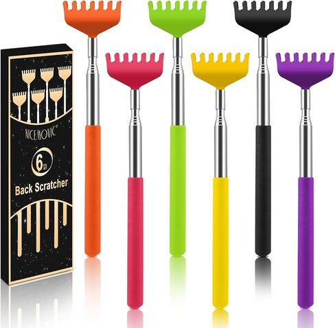 NICEMOVIC 6 Pack Back Scratcher, Mothers Fathers Day Dad Gifts, Stocking Stuffers for Women Men Teens, Easter Basket Stuffers for Teens, Prizes for Adults, Birthday Gag Bulk Gift for Mom Dad Adults in Kuwait