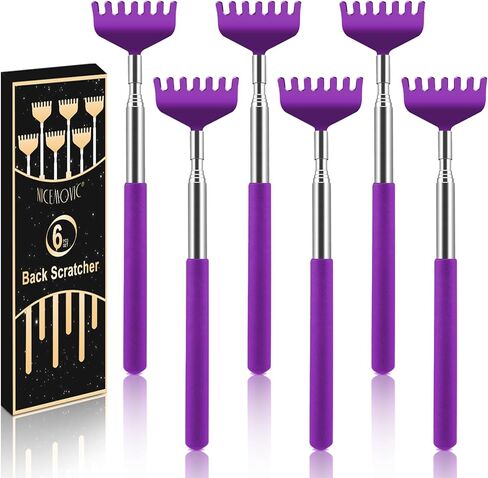 NICEMOVIC 6 Pack Back Scratcher, Mothers Fathers Day Dad Gifts, Stocking Stuffers for Women Men Teens, Easter Basket Stuffers for Teens, Prizes for Adults, Birthday Gag Bulk Gift for Mom Dad Adults in Kuwait