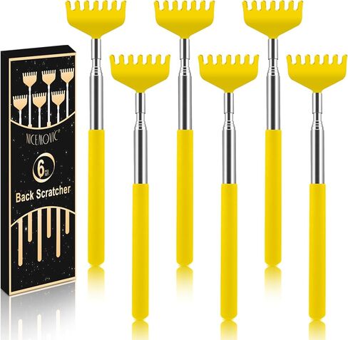 NICEMOVIC 6 Pack Back Scratcher, Mothers Fathers Day Dad Gifts, Stocking Stuffers for Women Men Teens, Easter Basket Stuffers for Teens, Prizes for Adults, Birthday Gag Bulk Gift for Mom Dad Adults in Kuwait
