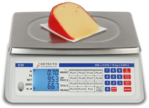 DETECTO D30 Price Computing Scale, NTEP Approved, 30 LB Capacity, 13.4" W X 13.4" D in Saudi Arabia