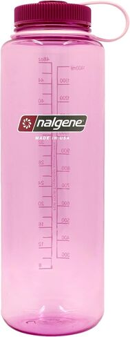 زجاجة مياه Nalgene Sustain Tritan خالية من مادة BPA مصنوعة من مواد مشتقة من 50% من النفايات البلاستيكية، 48 أونصة، فم واسع، رغوة البحر in Saudi Arabia