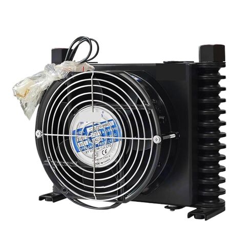 AL404T-CA 10L/min Aluminium Air Compressor Oil Cooler, Heat Exchanger Radiator, Precise Welding & Efficient Fan Efficient Shock Absorption(AC220V) in Saudi Arabia