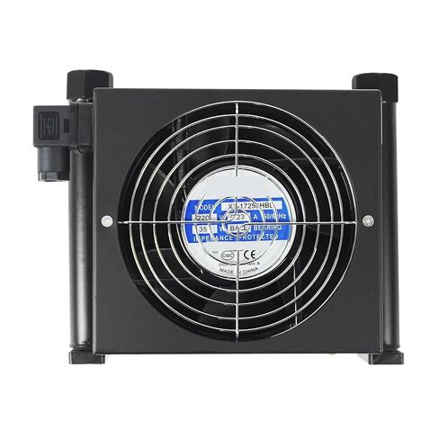 AJ0510TB-CA 10L/min Hydraulic Air Cooler with Case Flow Radiator Oil Cooling Heat Exchanger Oil Cooler Plate Pin Radiator Efficient Shock Absorption(3/8",DC24V) in Saudi Arabia