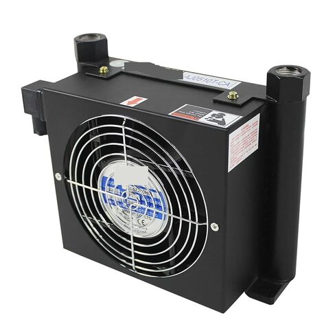 AJ0510TB-CA 10L/min Hydraulic Air Cooler with Case Flow Radiator Oil Cooling Heat Exchanger Oil Cooler Plate Pin Radiator Efficient Shock Absorption(3/8",DC24V) in Saudi Arabia