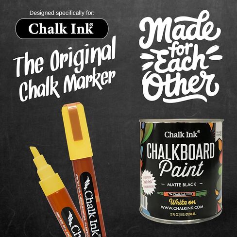 Chalk Ink Chalk Paint – Premium Matte Black Chalkboard Paint for Walls, Wood, Furniture, and Crafts in Saudi Arabia