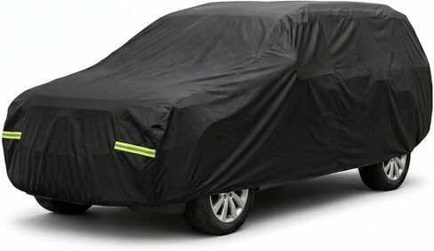 غطاء سيارة Favoto SUV للسيارات - مقاوم للماء في جميع الأحوال الجوية للسيارات، أغطية خارجية كاملة مقاومة لأشعة الشمس والمطر وقابلة للتنفس ومناسبة عالميًا لسيارات الدفع الرباعي (181-190 بوصة) لـ RAV4، CR-V، Mach-E إلخ. in Kuwait