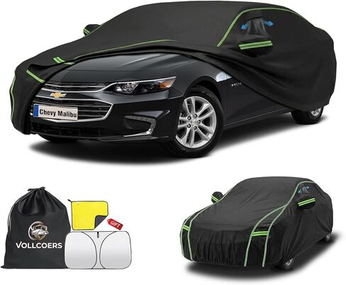 Car Cover & Windshield Sunshade Set for Chevrolet Chevy Tahoe (2007-2026), 100% Waterproof Heavy Duty Outdoor, Breathable Air Vents, Driver Side Zipper Door & Cotton Lined Auto Cover. in Saudi Arabia