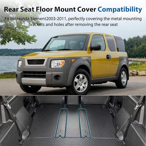 Rear Floor Plates Filler Plate, Rear Seat Floor Plate Tie Down Cover Fit for Honda Element 2003-2011 in Saudi Arabia