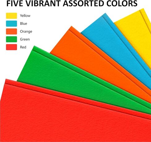 Two Pocket Folders with Prongs, 5 Pack Folders with Pockets and Prongs, 2 Pocket 3 Prong Fit Letter Size Paper, Colored Thick Textured Paper File Folders for Home, Office, School Supplies in Saudi Arabia