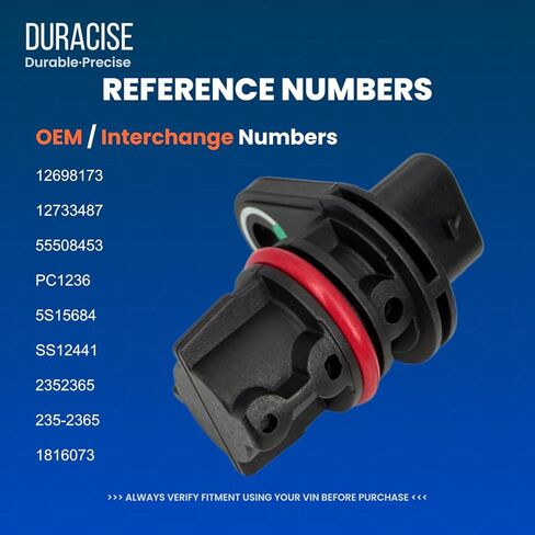 مستشعر موضع عمود الكامات DURACISE متوافق مع 2019-2025 شيفروليه سيلفرادو 1500، تاهو، سوبربان، بليزر وجي إم سي سييرا 1500، يوكون، أكاديا وكاديلاك إسكاليد، CT5، XT5 وبويك إنكور، OE#12698173 in Kuwait