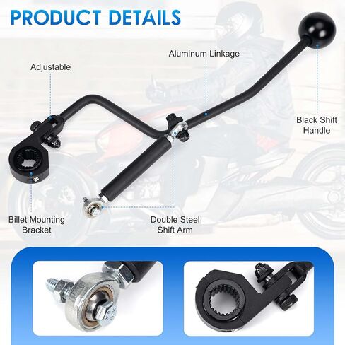 Forward Reverse Hand Shifter Accessories Compatible with Can Am Ryker 600/900 (2019-2025), Iron Aluminum Manual Shifter Kit with Self Adherent Non-Slip Tape in Saudi Arabia