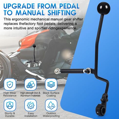 Forward Reverse Hand Shifter Accessories Compatible with Can Am Ryker 600/900 (2019-2025), Iron Aluminum Manual Shifter Kit with Self Adherent Non-Slip Tape in Saudi Arabia