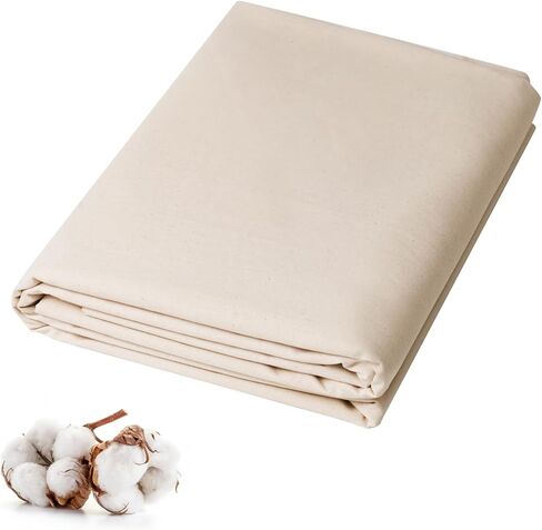 100% Cotton Muslin Fabric, 60 Inch Unbleached Muslin Linen Fabric by The Yard for Sewing Embroidery, Garments, Crafts Material-Natural (Nature Unbleached, 2/3 Yard) in Saudi Arabia