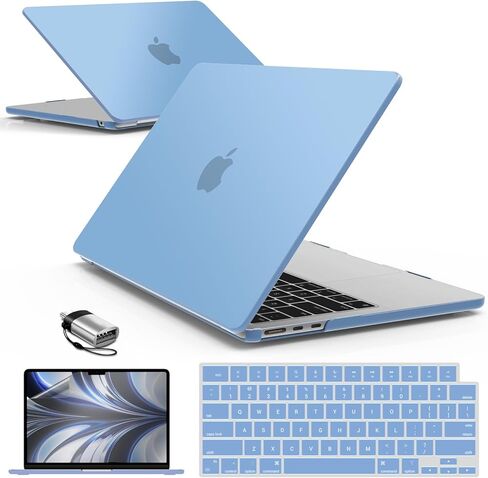 IBENZER Compatible with 2025 2024 2023 MacBook Air 15 inch case M4 A3241 M3 A3114 M2 A2941, HardShellCase &KeyboardCover &ScreenFilm &Type-C for Mac Air 15.3" Touch ID, Wine Red, AT15-WR+2TC in Saudi Arabia