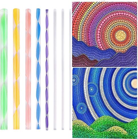 Rock Painting Pen Dot Dotting Tools Stencils DIY Stone Embossing Starter Drawing Stylus Pens Art Kit in Saudi Arabia