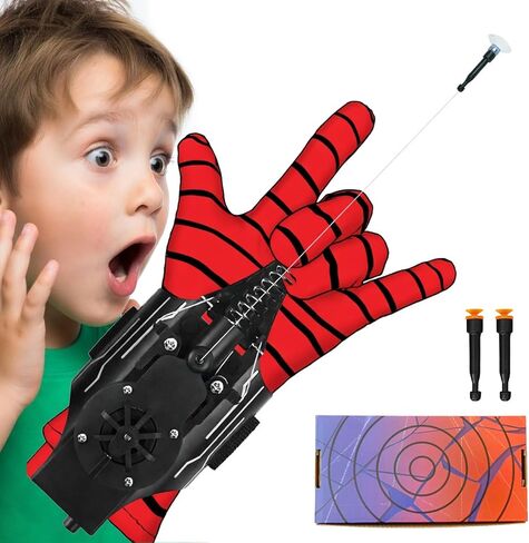 قاذفة سبايدر سيلك للأطفال، ألعاب إطلاق النار على الويب - شحن USB من النوع c، مسافة إطلاق 8 أقدام - يمكنها الإمساك بالأشياء الصغيرة - مجموعة متنوعة من أوضاع اللعب ((أسود)) in Saudi Arabia