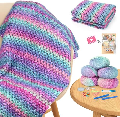 Aeelike Large Crochet Hooks 26pcs Huge Metal Crochet Hook Set - Aluminum Crochet Needle for Thick Bulky Yarn Blankets - Beginners Big Crochet Set Size 6.5mm 7mm 8mm 9mm 10mm 12mm 15mm in Saudi Arabia