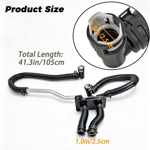 55038032AK Heater Hose Set Assembly Compatible with Jeep Grand Cherokee 5.7L 2011-2017, Compatible with Dodge Durango 2011-2014, Replaces 55038032AE in Saudi Arabia